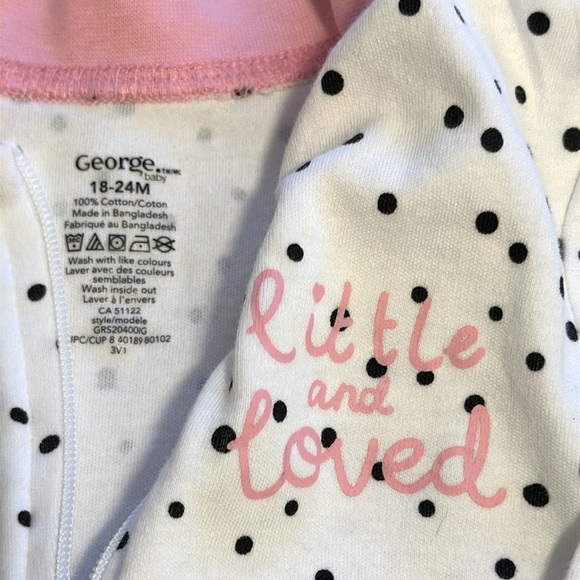 18-24m polkadot sleepers, carters too cute dress, Osh Kosh sweater,wh,pink,bl - Picture 16 of 16